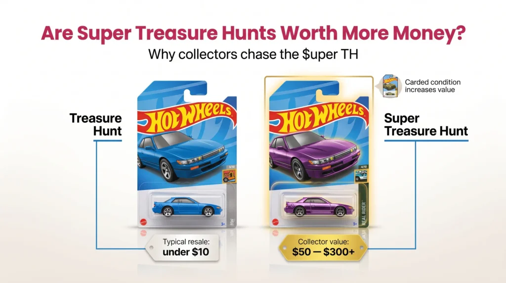 Super Treasure Hunt higher value comparison display