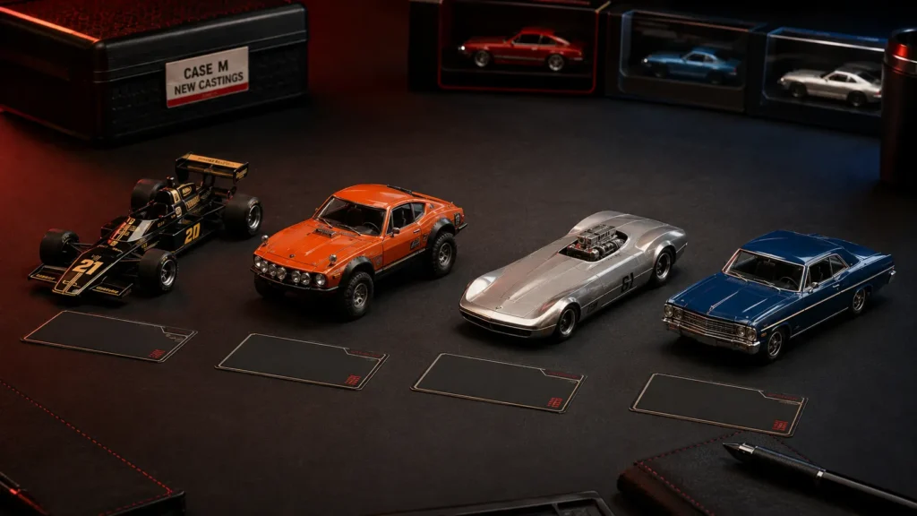 Case M new Hot Wheels castings
