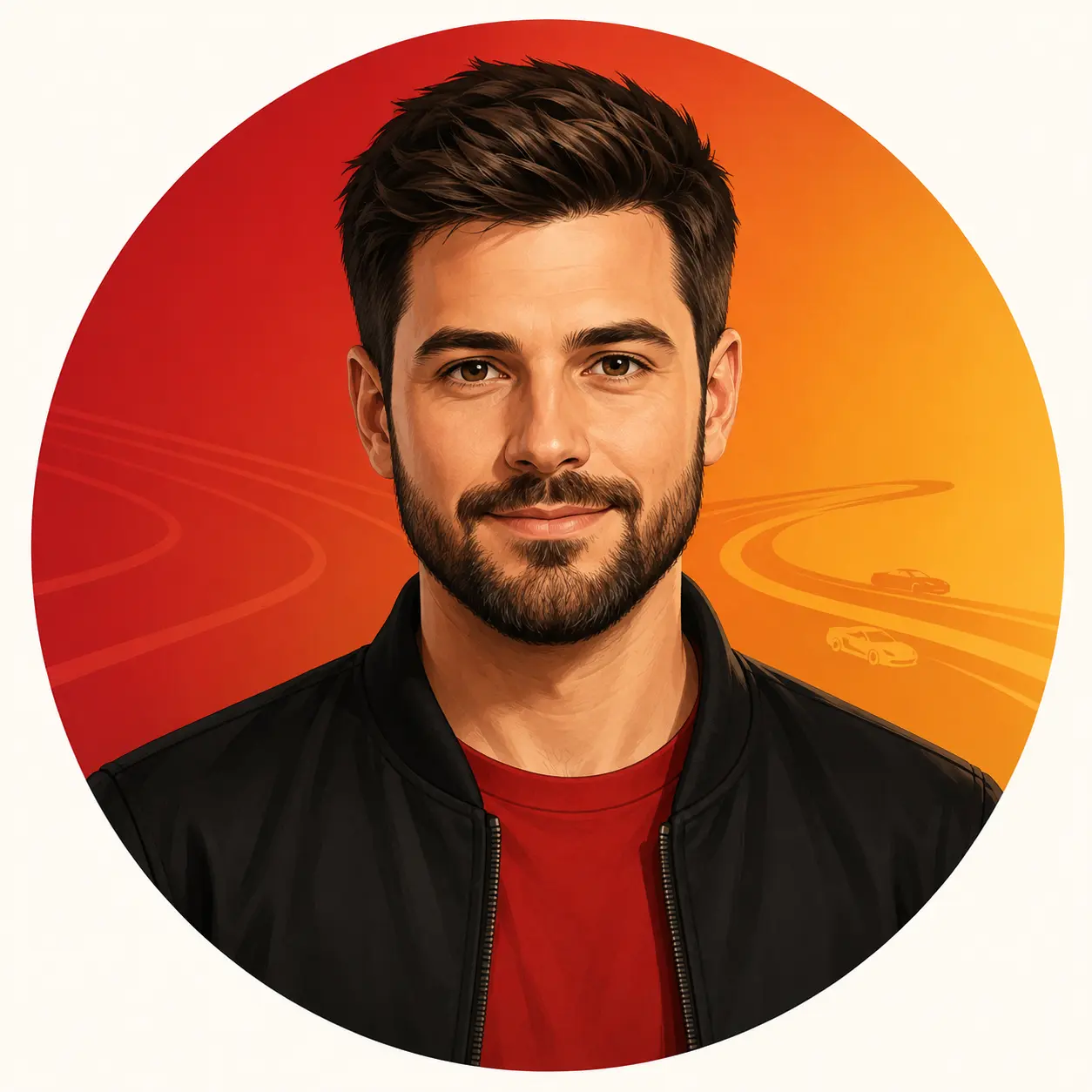 Illustrated portrait of Jordan Miles, founder and editor of HotWheelsHub