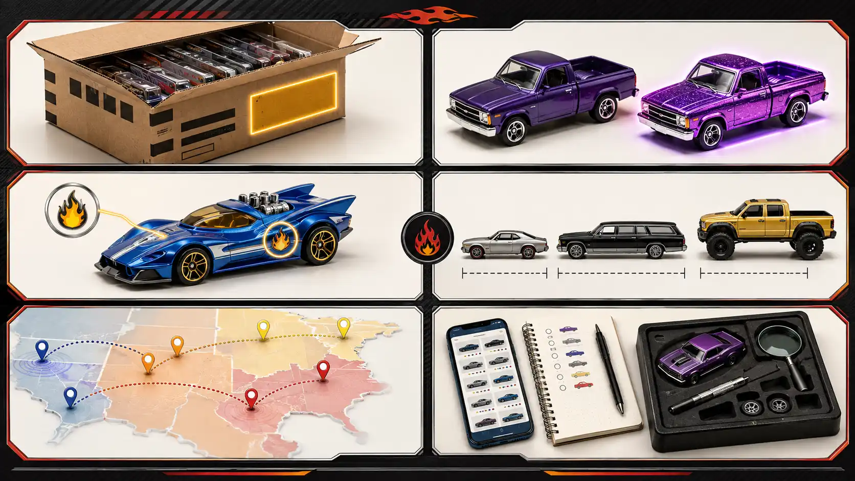 Case N collector guide showing chase identification, case-code checks and region-dependent Hot Wheels distribution